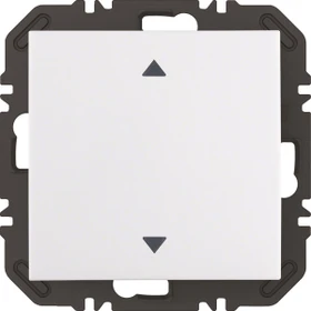 Berker EnOcean Wandsendermodul mit Wippe, 1-fach mit Pfeil Symbol, S.1, Polarweiß matt