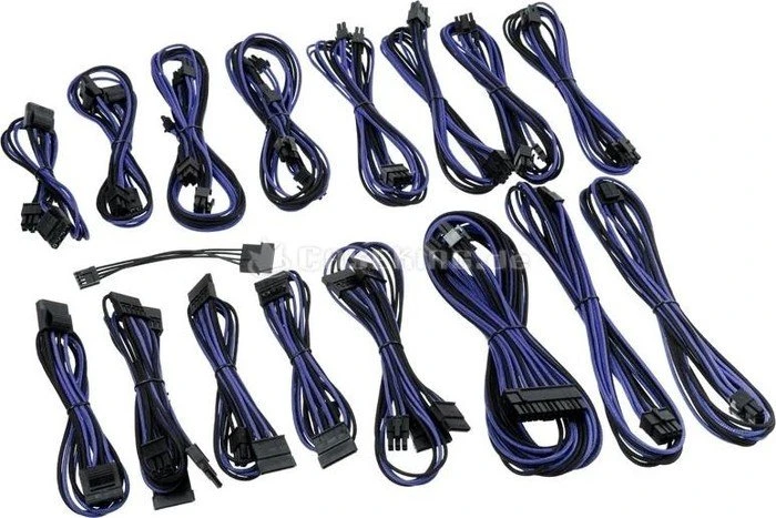CableMod C-Series ModFlex Full Cable Kit, AXi, HXi, RM, schwarz/blau