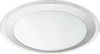 Eglo Competa 1 rund 33.5cm Wand-/Deckenleuchte silber/weiß