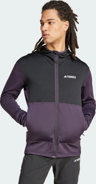 adidas Terrex Xperior LIGHT HoodED Fleece Jacke aurora black/black (Herren)