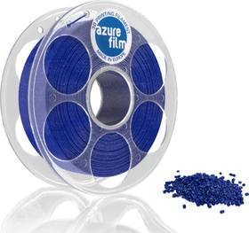 AzureFilm PLA, blue glitter, Spule, 1.75mm, 1.00kg