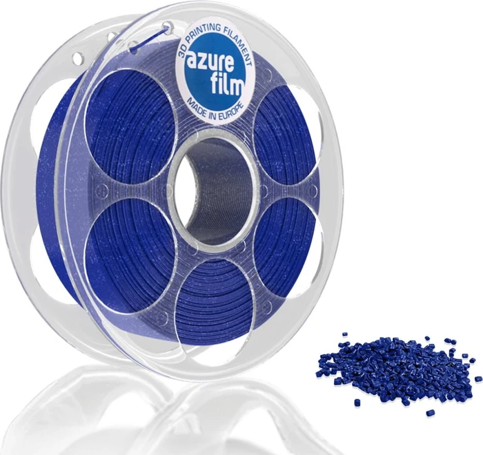 AzureFilm PLA, blue glitter, Spule, 1.75mm, 1.00kg