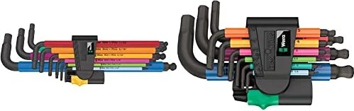 Wera 950/9 Hex-Plus Multicolour Imperial 2 zöllig Innensechskant Winkelschlüsselsatz, 9-tlg.