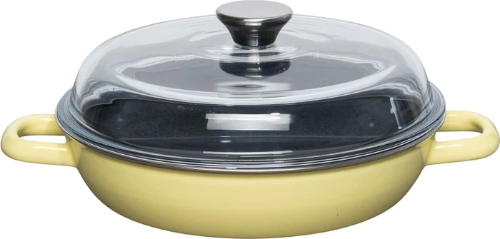 Riess Schmorpfanne mit Glasdeckel 24cm 1.5l lemon