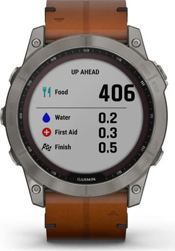 Garmin Fenix 7X Sapphire Solar titanium/chestnut
