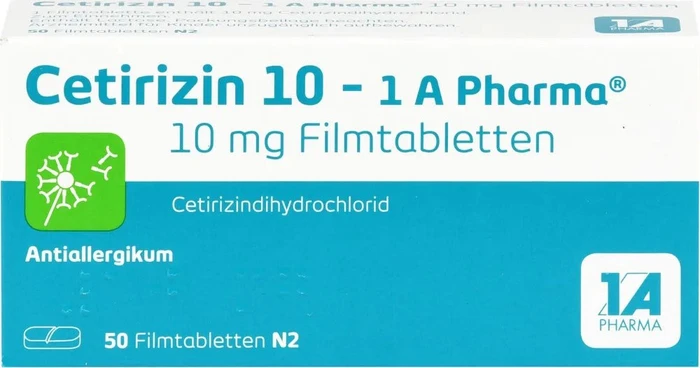 1A Pharma Cetirizin 10 Filmtabletten, 50 Stück