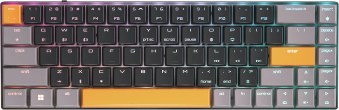 Cherry MX-LP 2.1 Compact Wireless/orange, schwarz/grau, MX LOW PROFILE RGB SPEED, USB/Bluetooth, US