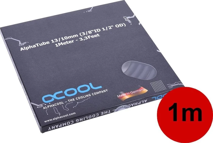 Alphacool AlphaTube HF, 13/10mm, 1m, UV schwarz
