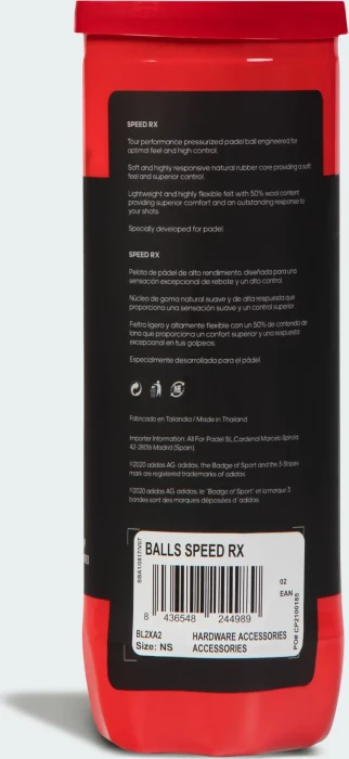 adidas Speed Rx Padel Tennisbälle bright yellow/black, 3 Stück