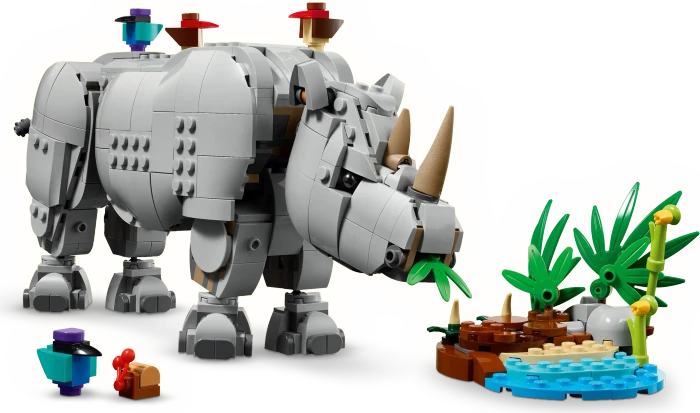 LEGO Creator 3in1 - Wilde Tiere: Prächtiges Nashorn mit Vögeln