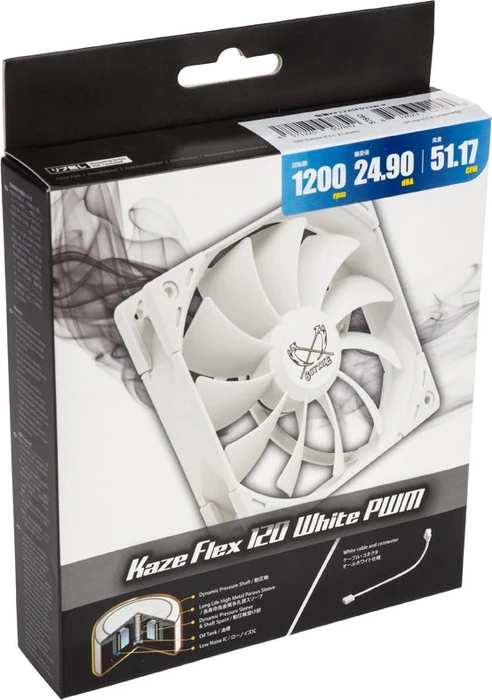 Scythe Kaze Flex 120 White PWM 1200rpm, 120mm
