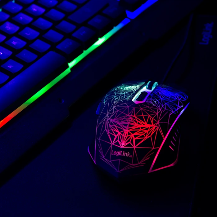 LogiLink Gaming-Tastatur-Set, beleuchtete Tastatur, beleuchtete Maus und Mauspad, USB, DE