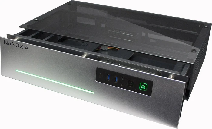 Nanoxia Project S Mini, silber, Glasfenster, Mini-ITX