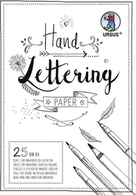 Ursus Handlettering Paper, A4, glatt, weiß, 25 Blatt