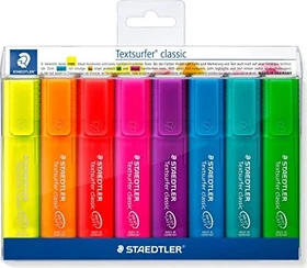 Staedtler Textsurfer classic 364 rainbow sortiert, 8er-Set, Kunststoffetui