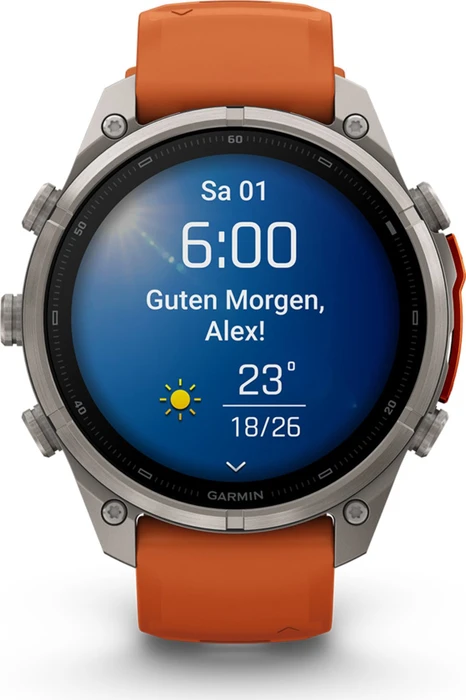 Garmin Fenix 9 Pro 47mm titanium/autumn orange-spark orange