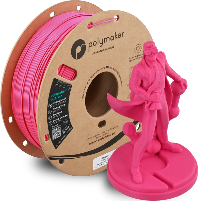 Polymaker PLA, Magenta, Spule, 1.75mm, 1.00kg