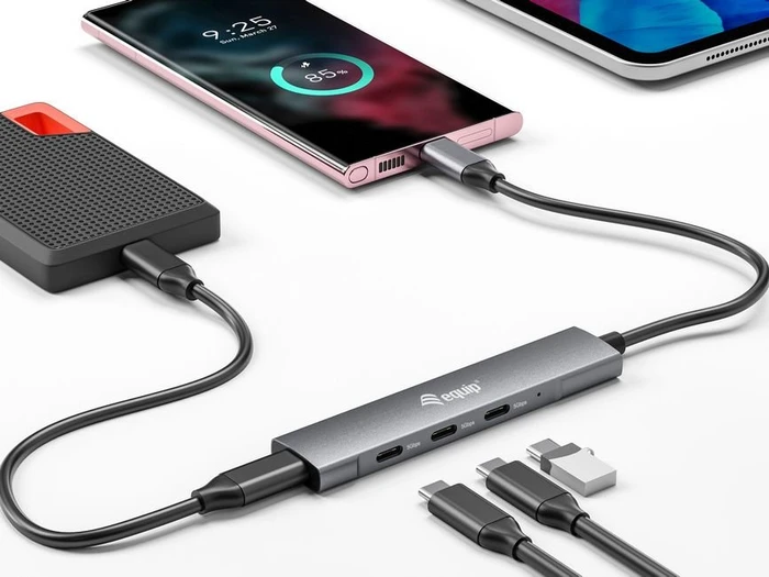 Equip 4 Port USB Hub, USB-C 3.0 [Stecker]