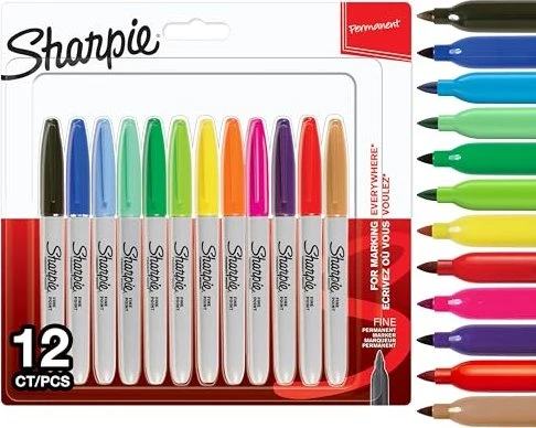 Sharpie Fine Point Permanentmarker sortiert, 12er-Set