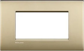 Bticino LivingLightAir Abdeckrahmen 4-modulig, gold matt