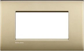 Bticino LivingLightAir Abdeckrahmen 4-modulig, gold matt