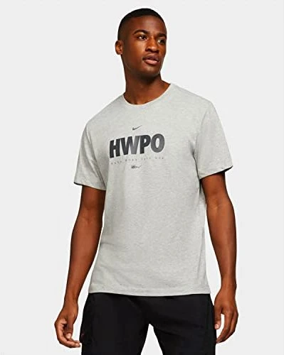 Nike Dri-FIT HWPO Funktionsshirt kurzarm dark grey heather (Herren)