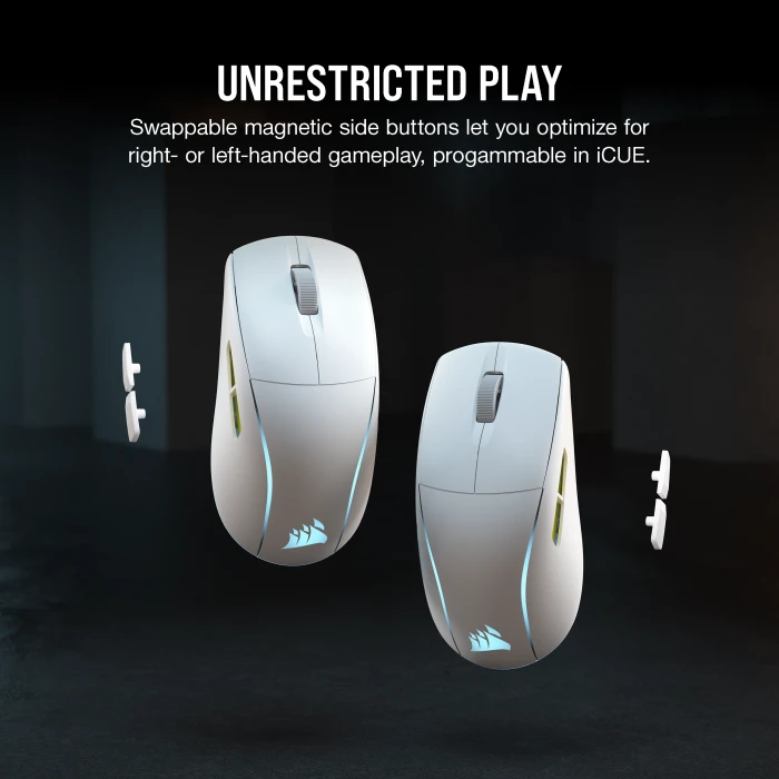Corsair M75 WIRELESS Lightweight RGB Gaming Mouse, weiß, USB/Bluetooth