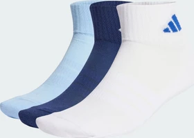 adidas Cushioned Sportswear Ankle Socken dark blue/white/glow blue, 3 Paare