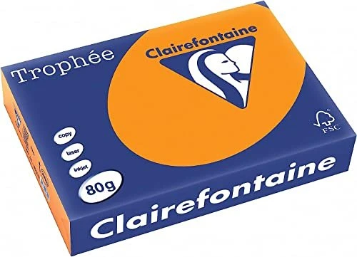 Clairefontaine Trophée Universalpapier matt neonorange, A4, 80g/m², 500 Blatt