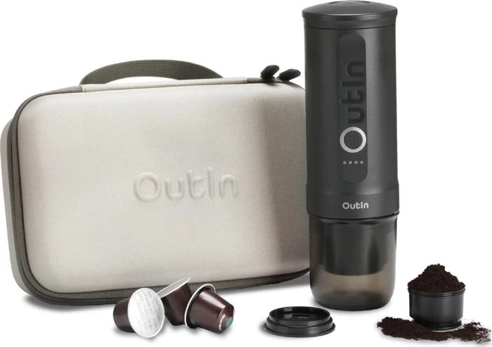 Outin Nano Portable Espresso Maschine Travel Kit Kaffeemaschine space grey