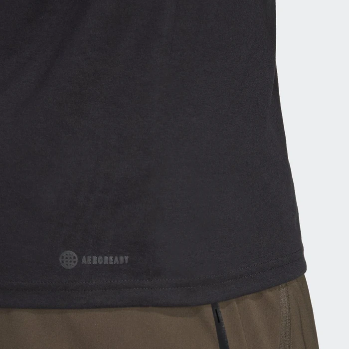 adidas Train Essentials Feelready Logo Training Funktionsshirt kurzarm schwarz (Herren)