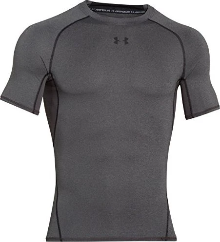 Under Armour HeatGear Armour Kompressionsshirt kurzarm carbon heather/black (Herren)