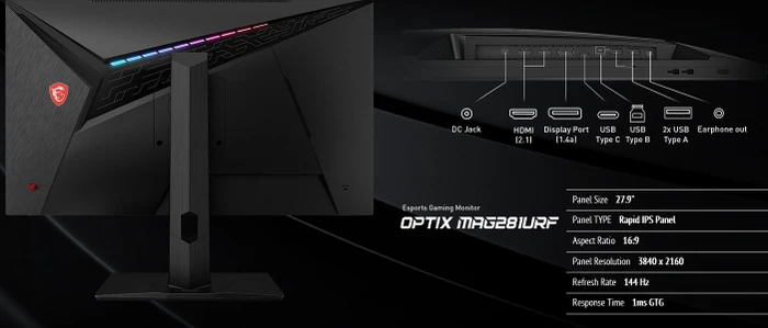 MSI Optix MAG281URF, 27.9"
