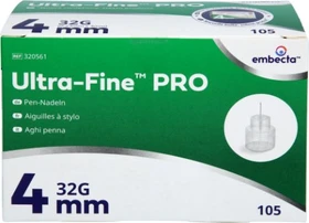 embecta BD Ultra-Fine PRO Einmalkanüle 0.23mm (32G) x 4mm, 105 Stück