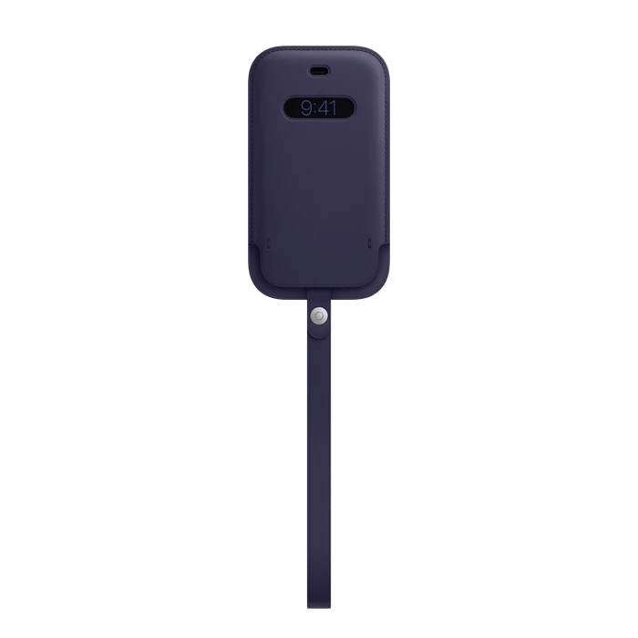 Apple Lederhülle mit MagSafe für iPhone 12 Mini dunkelviolett