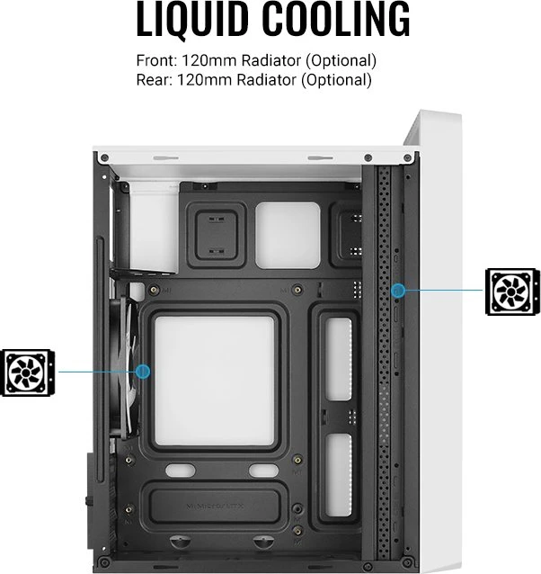 AeroCool CS-109 [V1] White, Glasfenster