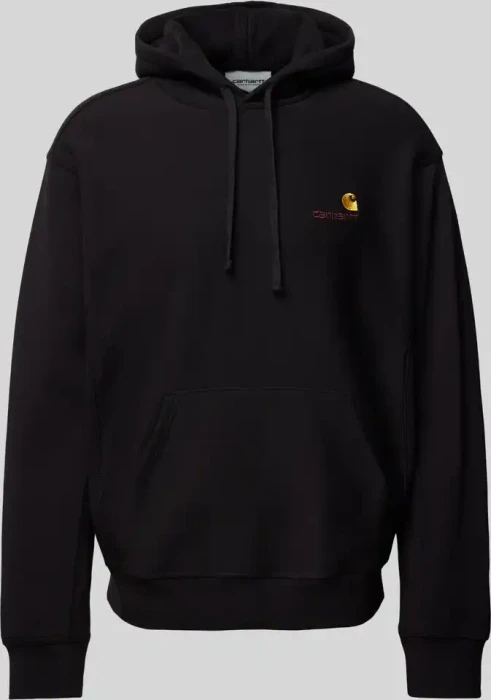 Carhartt Hooded American Script Sweatshirt Hoodie schwarz (Herren)
