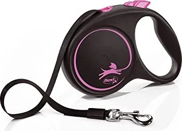 flexi Black Design M, Gurt, 5m, Pink