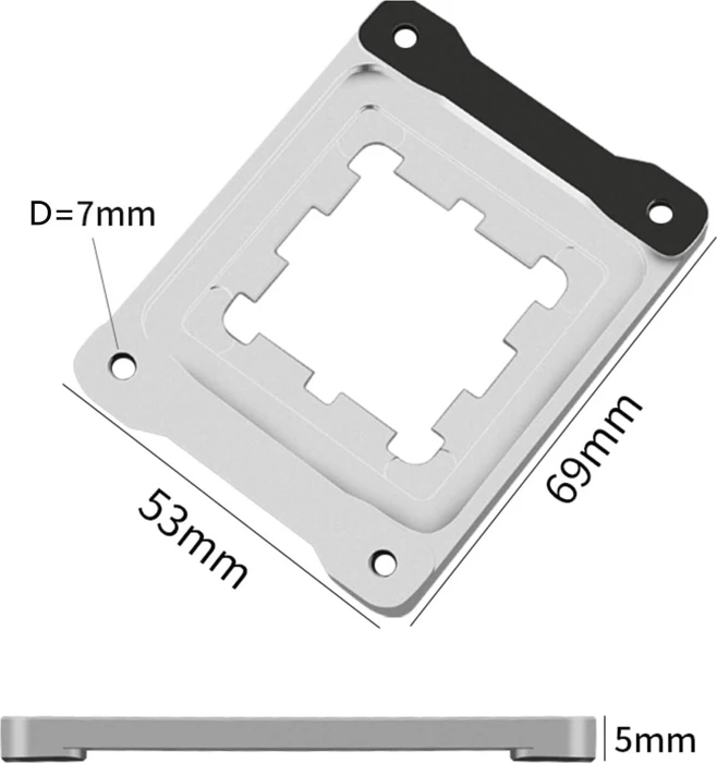 Young Wolf AM5 Contact Frame, silber