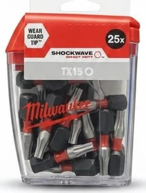 Milwaukee Shockwave Torx Bit 1/4", T15x25mm, 25 Stück