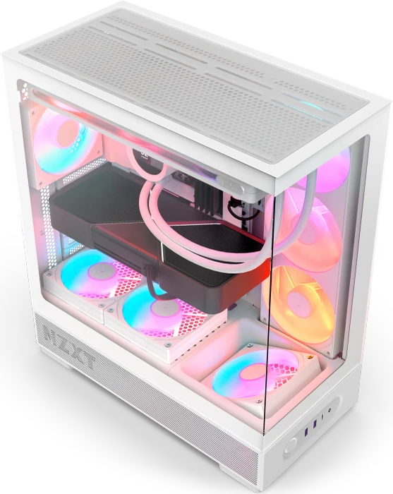 NZXT S5 RGB Deluxe White, Glasfenster