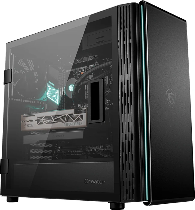 MSI Creator 400M, Glasfenster, schallgedämmt