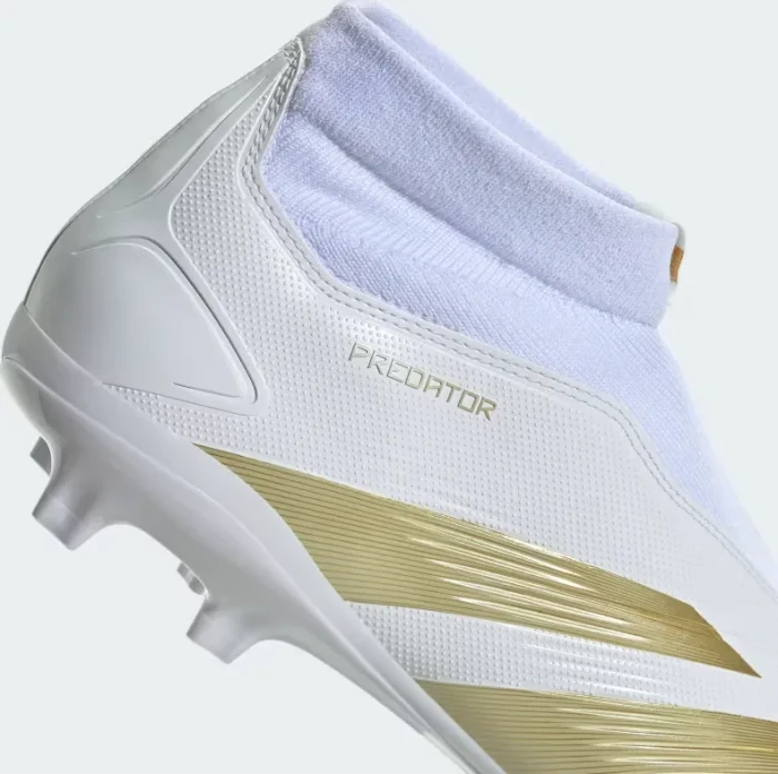 adidas Predator League Laceless FG cloud white/gold metallic/sandy beige met
