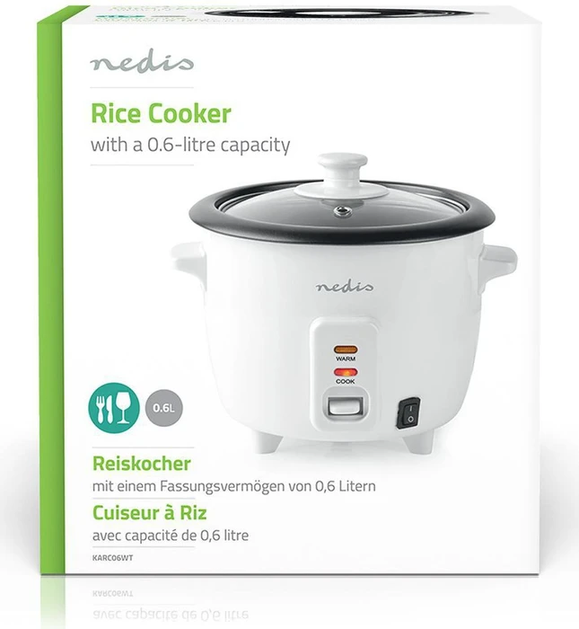 Nedis KARC06WT 600ml Reiskocher