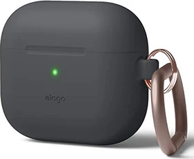 Elago Silikonhülle kompatibel mit Apple AirPods dunkelgrau (EAPSC-DGY)