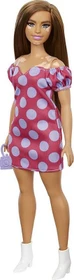 Mattel Barbie - Fashionistas Vitiligo Puppe im schulterfreien Polka Dot Kleid