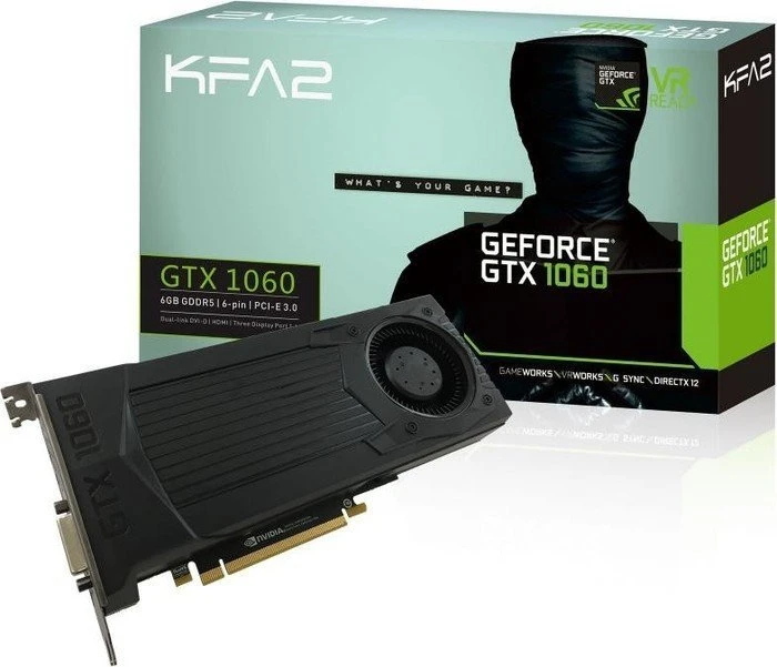 KFA2 GeForce GTX 1060, 6GB GDDR5, DVI, HDMI, 3x DP