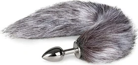 EasyToys Fox Tail Plug grau/silber