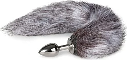 EasyToys Fox Tail Plug grau/silber