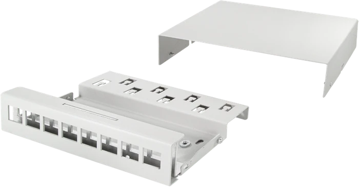 LogiLink Konsolidierungspunkt-Gehäuse für RJ-45 Keystone Module, 8-Port, grau